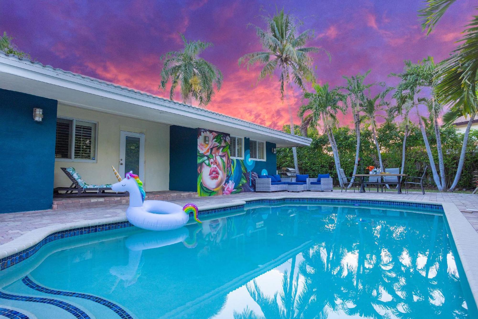 Tropical Oasis Heated Saltwater Pool 6min To The Holiday home Fort Lauderdale