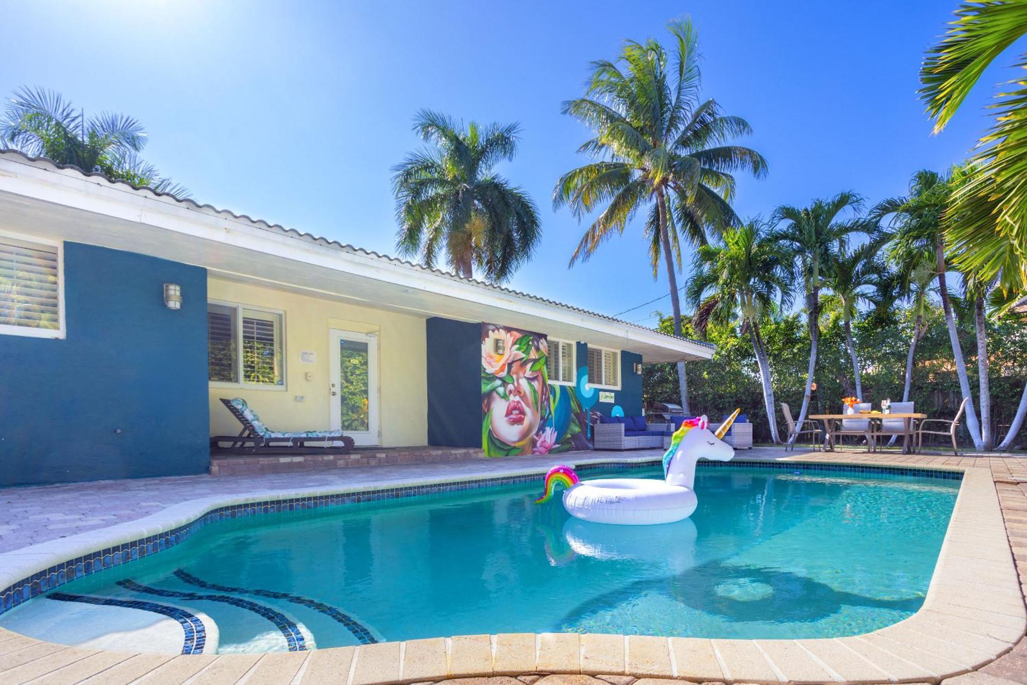 Tropical Oasis Heated Saltwater Pool 6min To The Fort Lauderdale
