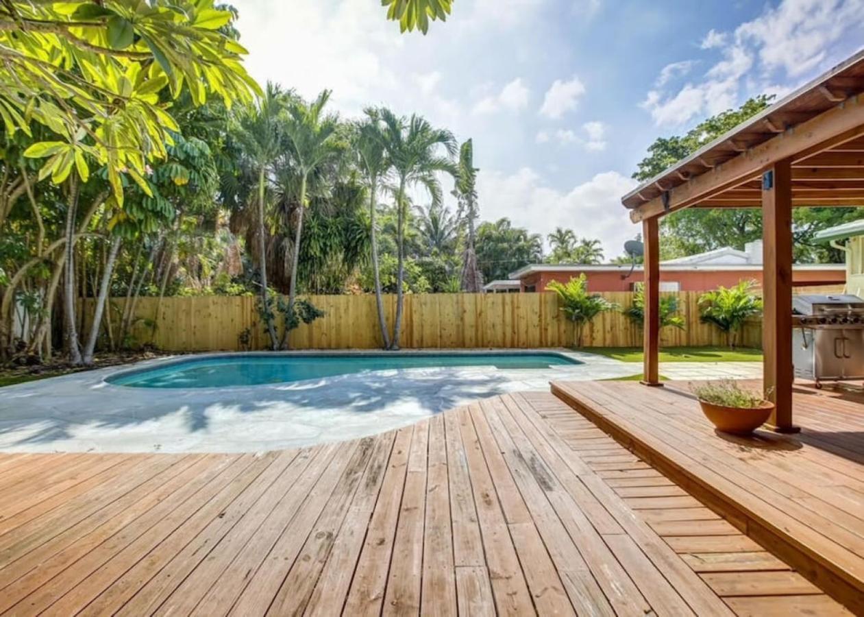 Tranquil Poolside Bliss Pergola Deck Turf Yard *